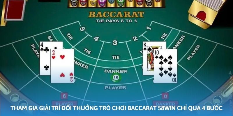 Tham gia giải trí đổi thưởng trò chơi Baccarat 58WIN chỉ qua 4 bước