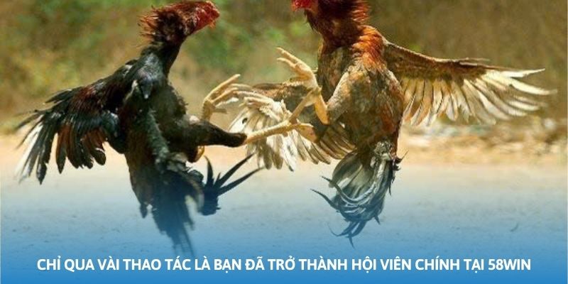 Chỉ qua vài thao tác là bạn đã trở thành hội viên chính tại 58WIN