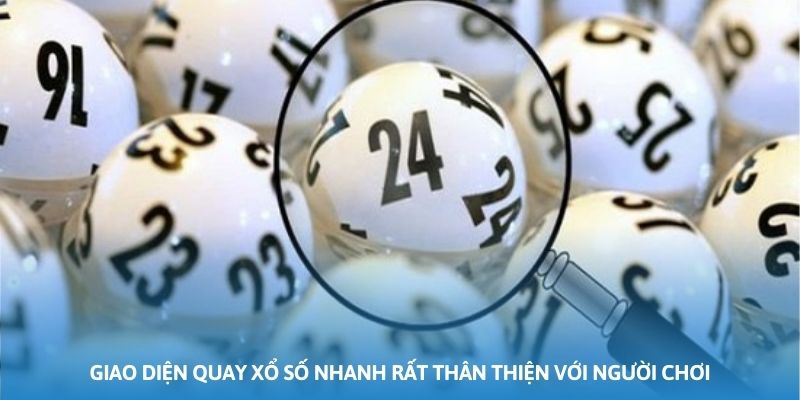 Giao diện của loại hình quay xổ số nhanh rất thân thiện với người chơi